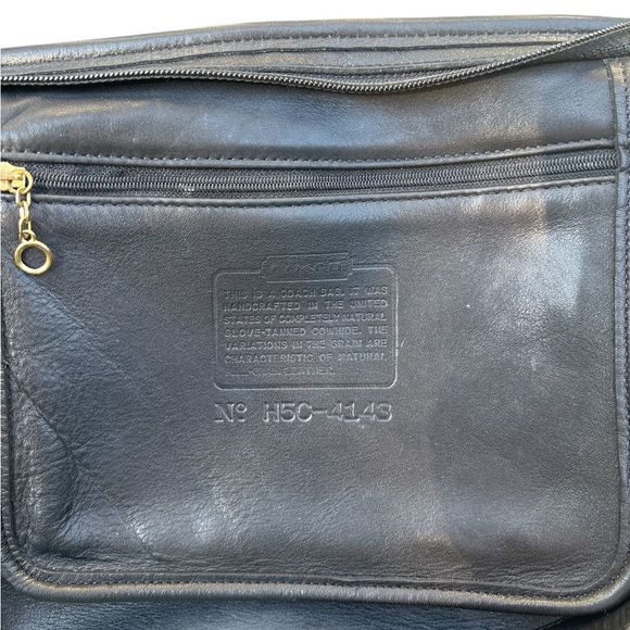 Coach Vintage 1995 Worth Black Leather Crossbody Bag 4143 USA - Picture 6 of 11